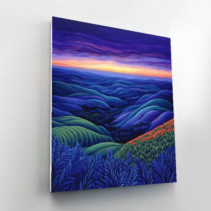 Frederick Varley Inspired Luminous Twilight Over Wind-Swept Hills Paint by numbers art