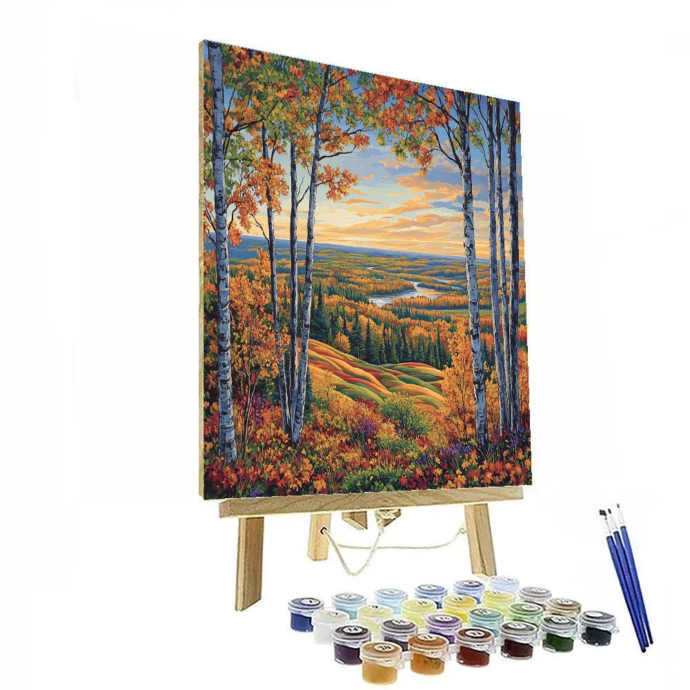 J. E. H. MacDonald Inspired Algoma Autumn Crescendo painting number kit