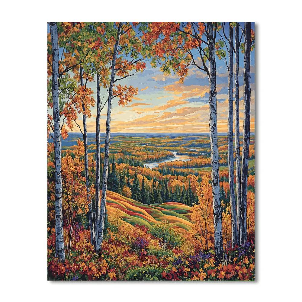 J. E. H. MacDonald Inspired Algoma Autumn Crescendo painting number kit
