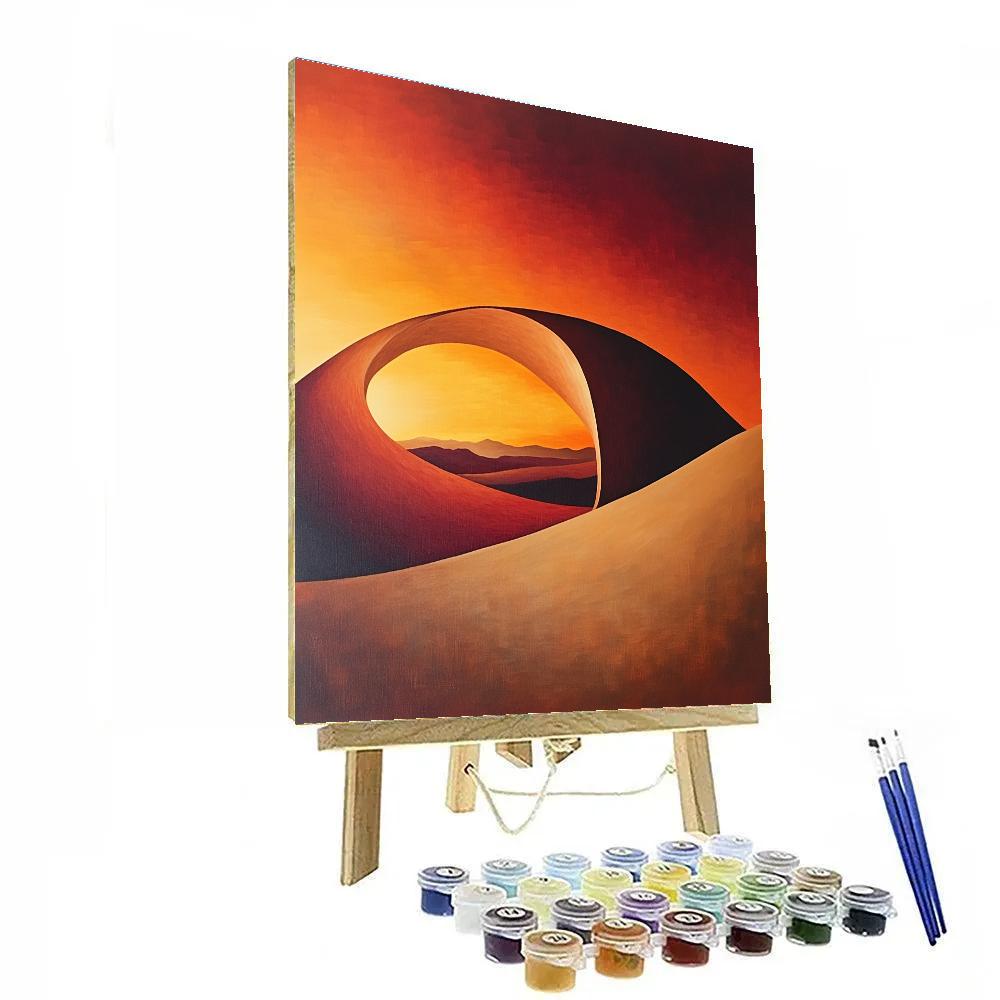 Georgia Okeeffe Inspired Radiant Desert Bone Silhouette Paint by numbers kits