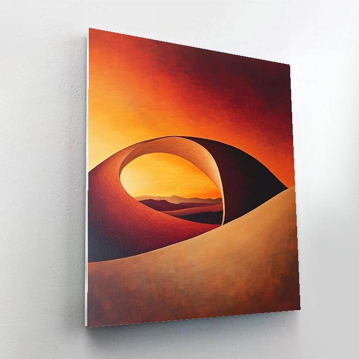 Georgia Okeeffe Inspired Radiant Desert Bone Silhouette Paint by numbers kits