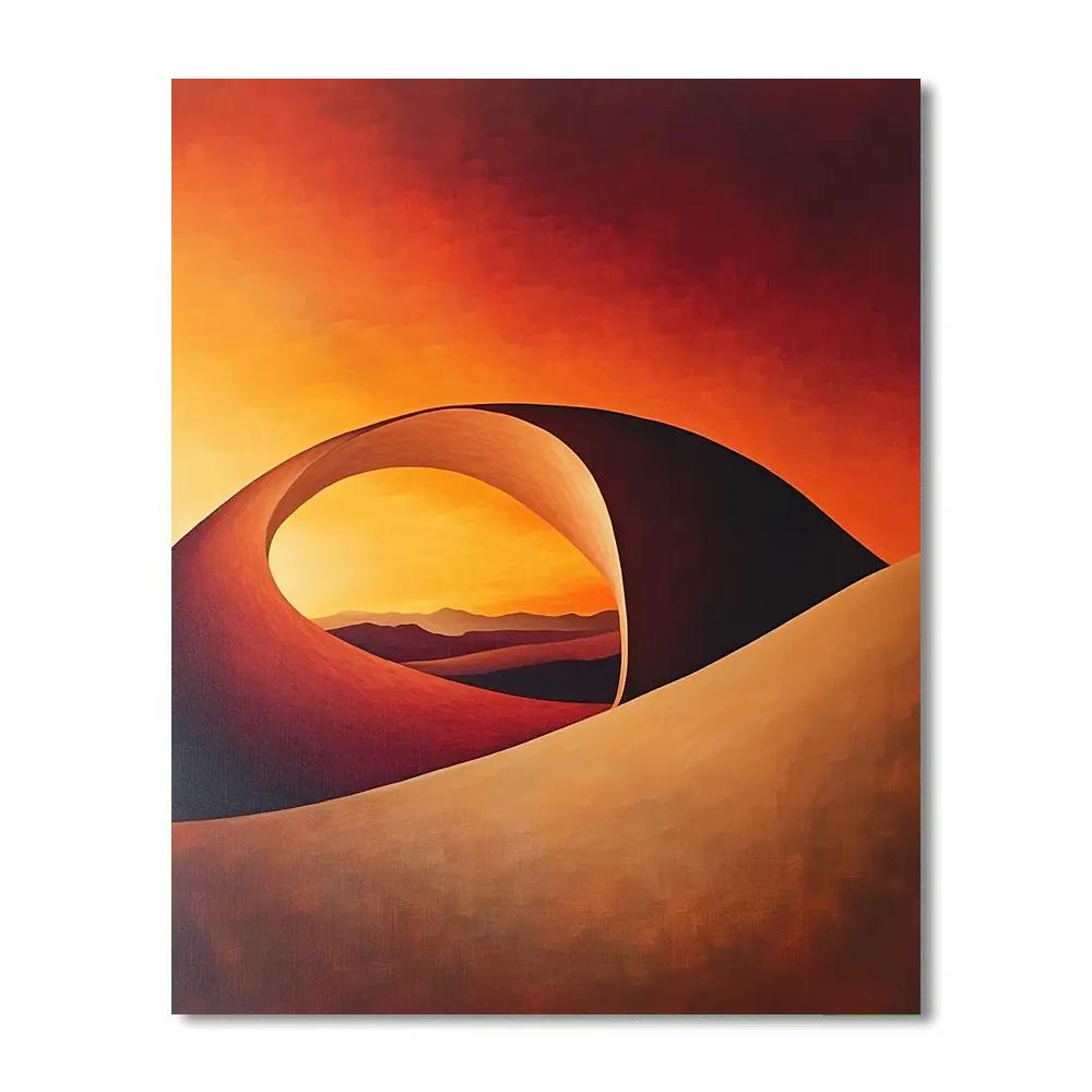 Georgia Okeeffe Inspired Radiant Desert Bone Silhouette Paint by numbers kits