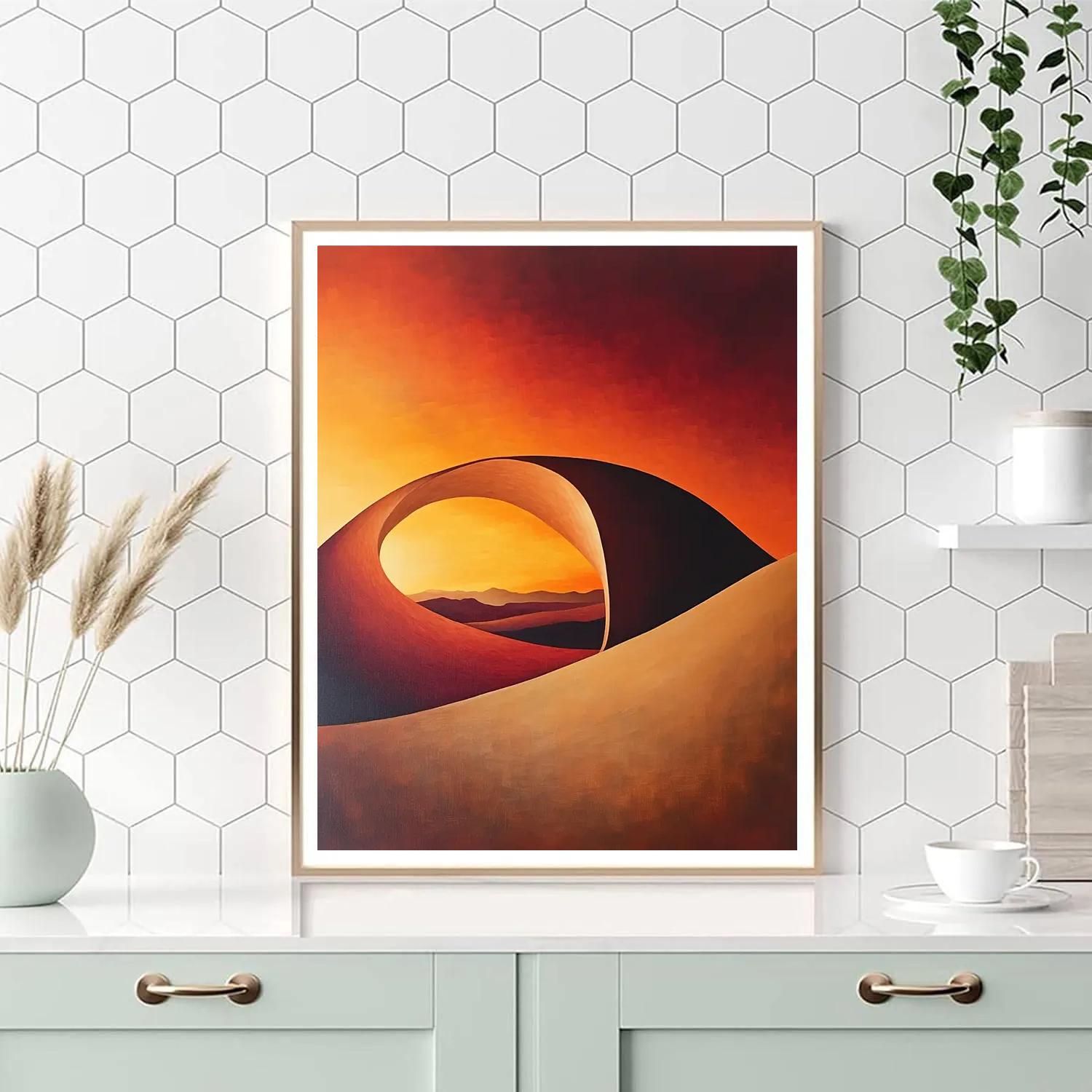 Georgia Okeeffe Inspired Radiant Desert Bone Silhouette Paint by numbers kits