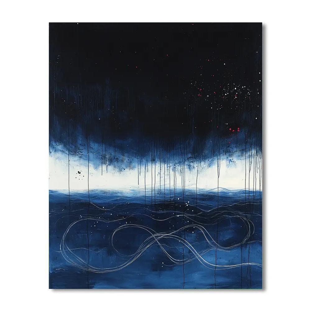 Jackson Pollock Inspired Cosmic Storm Of Drips DIY paint by numbers