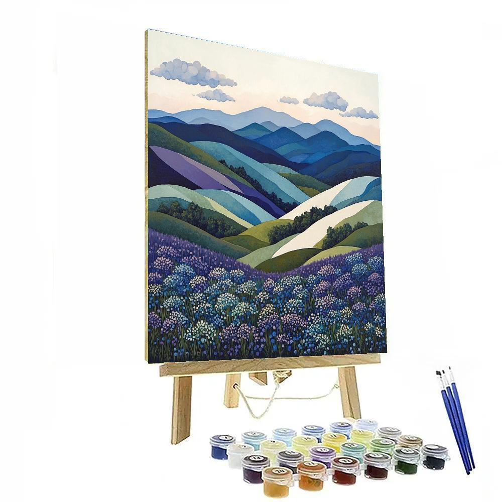 J. E. H. MacDonald Inspired Rolling Rhythms Of Mountain Vale paint by number