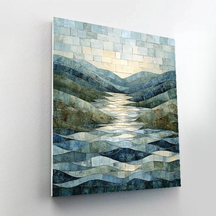 Jean-Paul Riopelle Inspired Icy River Tessellation Painting by numbers kit