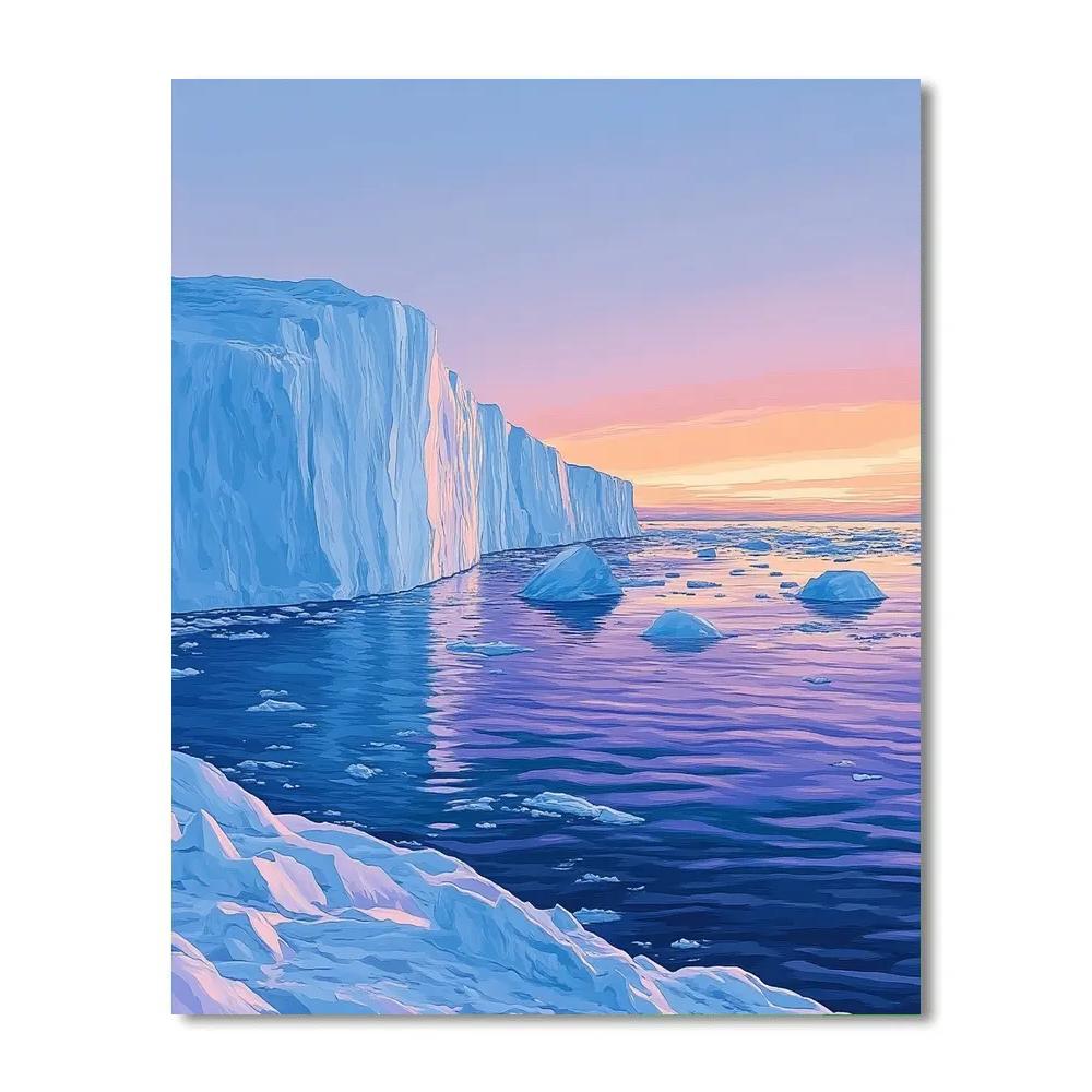 Lawren Harris Inspired Silent Icefjord Composition painting number kit