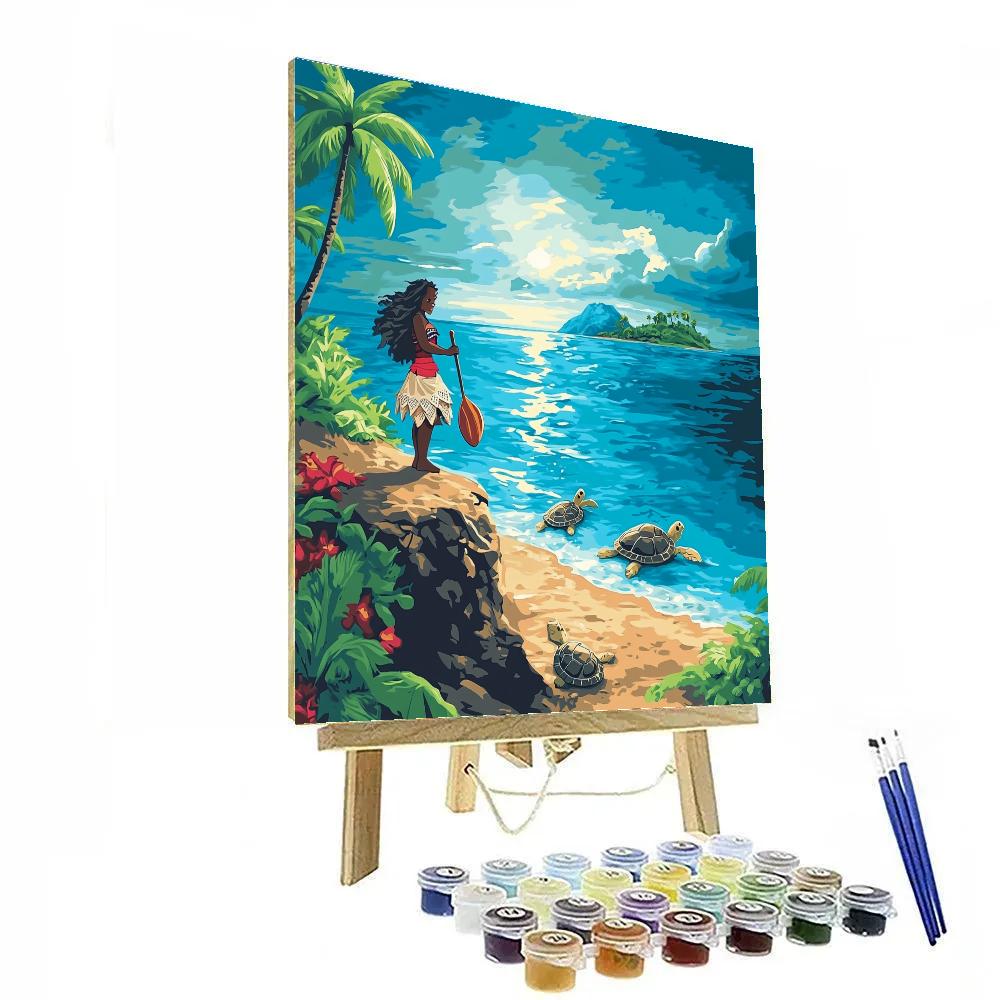Moana Coastal Quest Disney Inspired Numbered painting kits