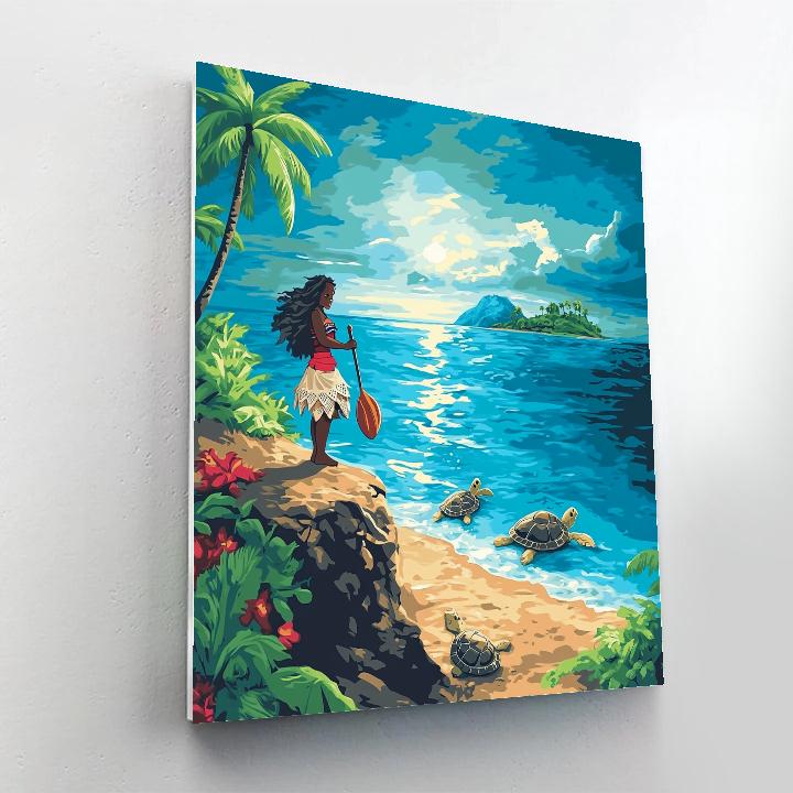 Moana Coastal Quest Disney Inspired Numbered painting kits