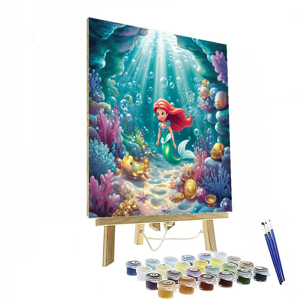 Ariel Underwater Grotto Disney Inspired DIY paint by numbers
