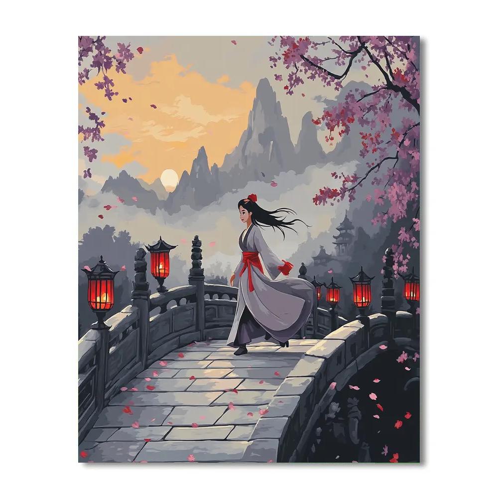 Mulan Courageous Walk Disney Inspired paint by numbers