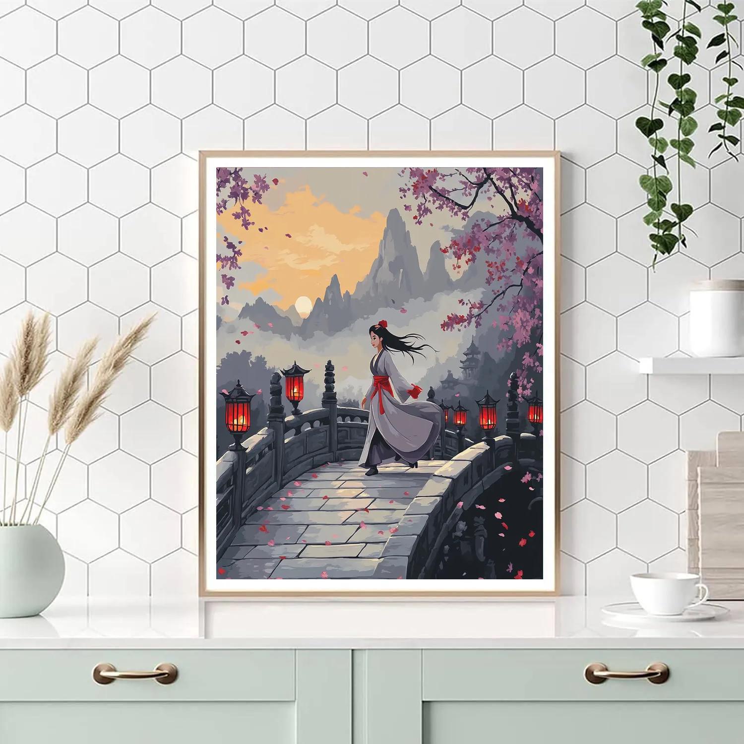 Mulan Courageous Walk Disney Inspired paint by numbers
