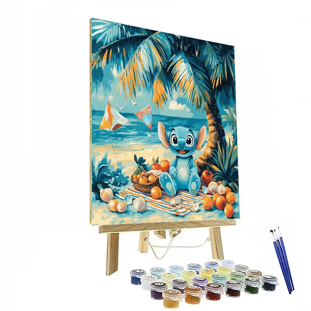 Stitch Island Picnic Disney Inspired paint by numbers