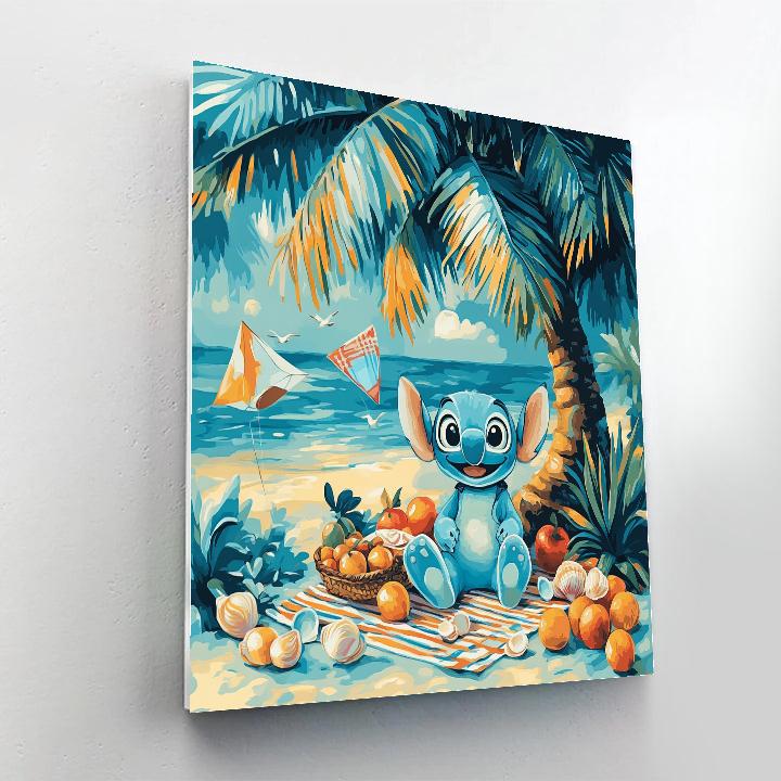 Stitch Island Picnic Disney Inspired paint by numbers