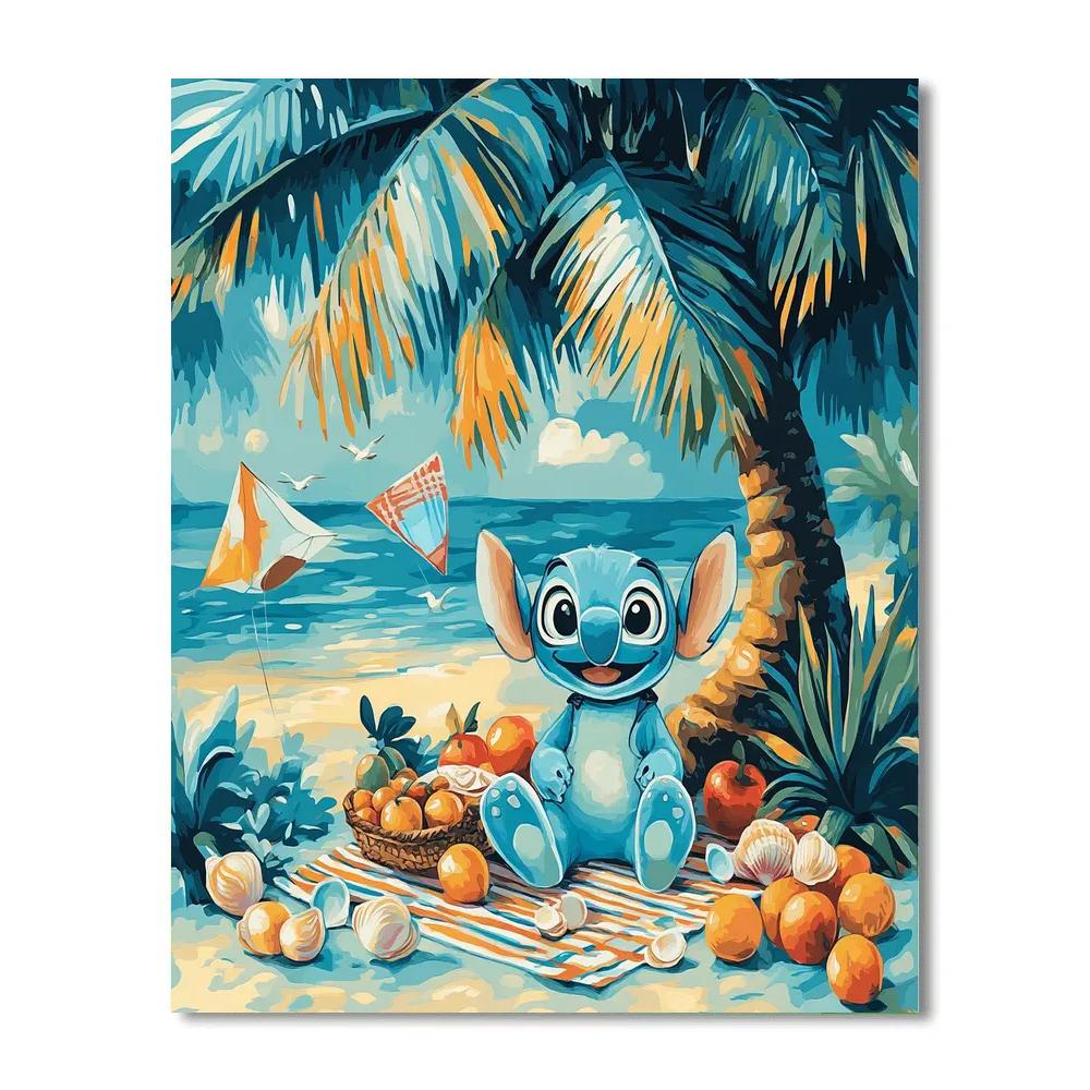 Stitch Island Picnic Disney Inspired paint by numbers