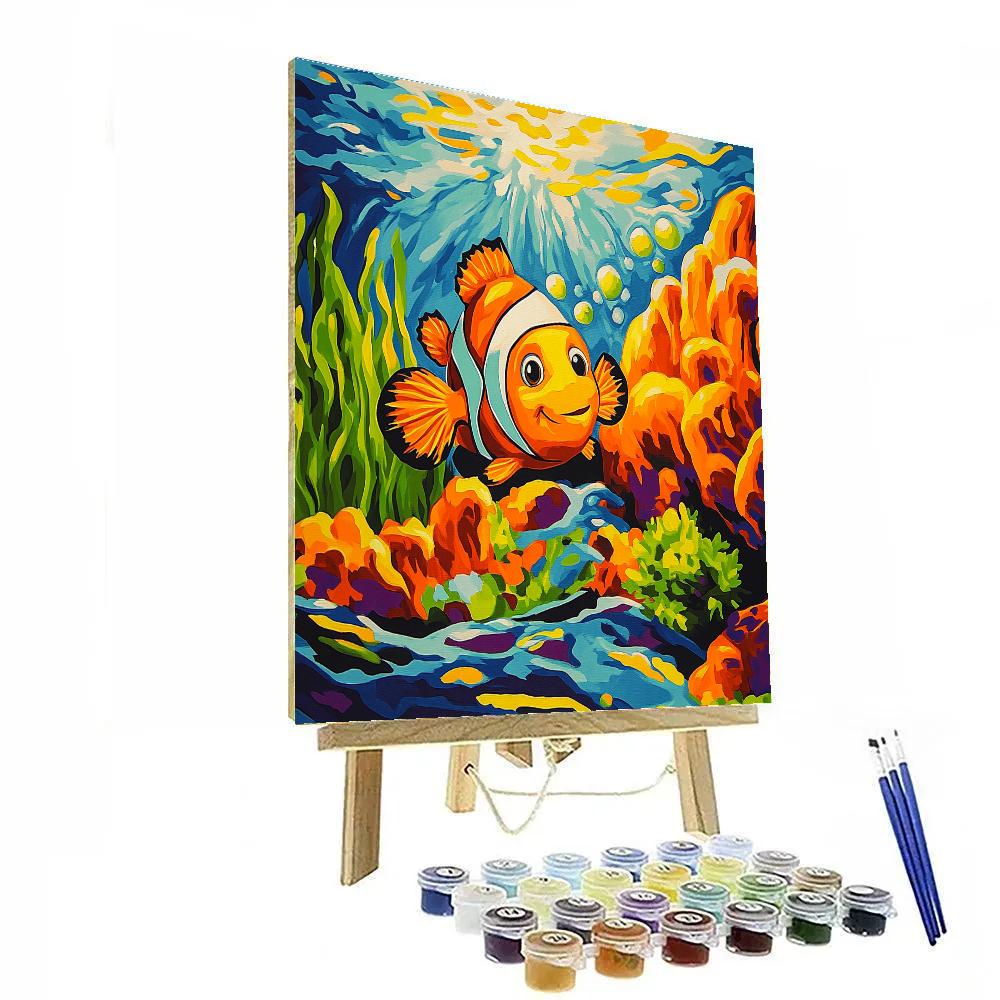 Nemo Coral Adventure Disney Inspired painting number kit