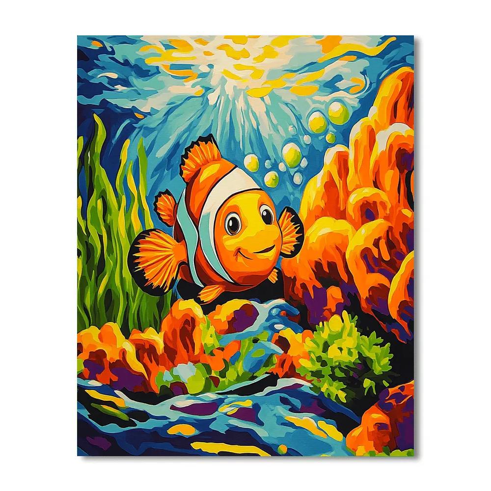Nemo Coral Adventure Disney Inspired painting number kit