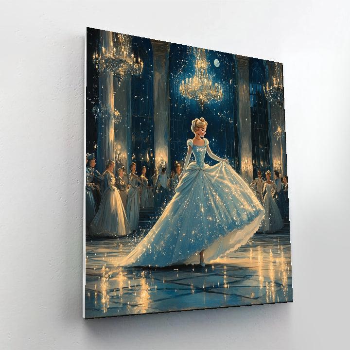 Cinderella Ballroom Dream Disney Inspired Painting by numbers kit