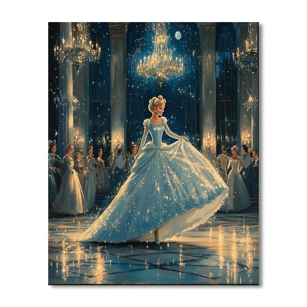 Cinderella Ballroom Dream Disney Inspired Painting by numbers kit