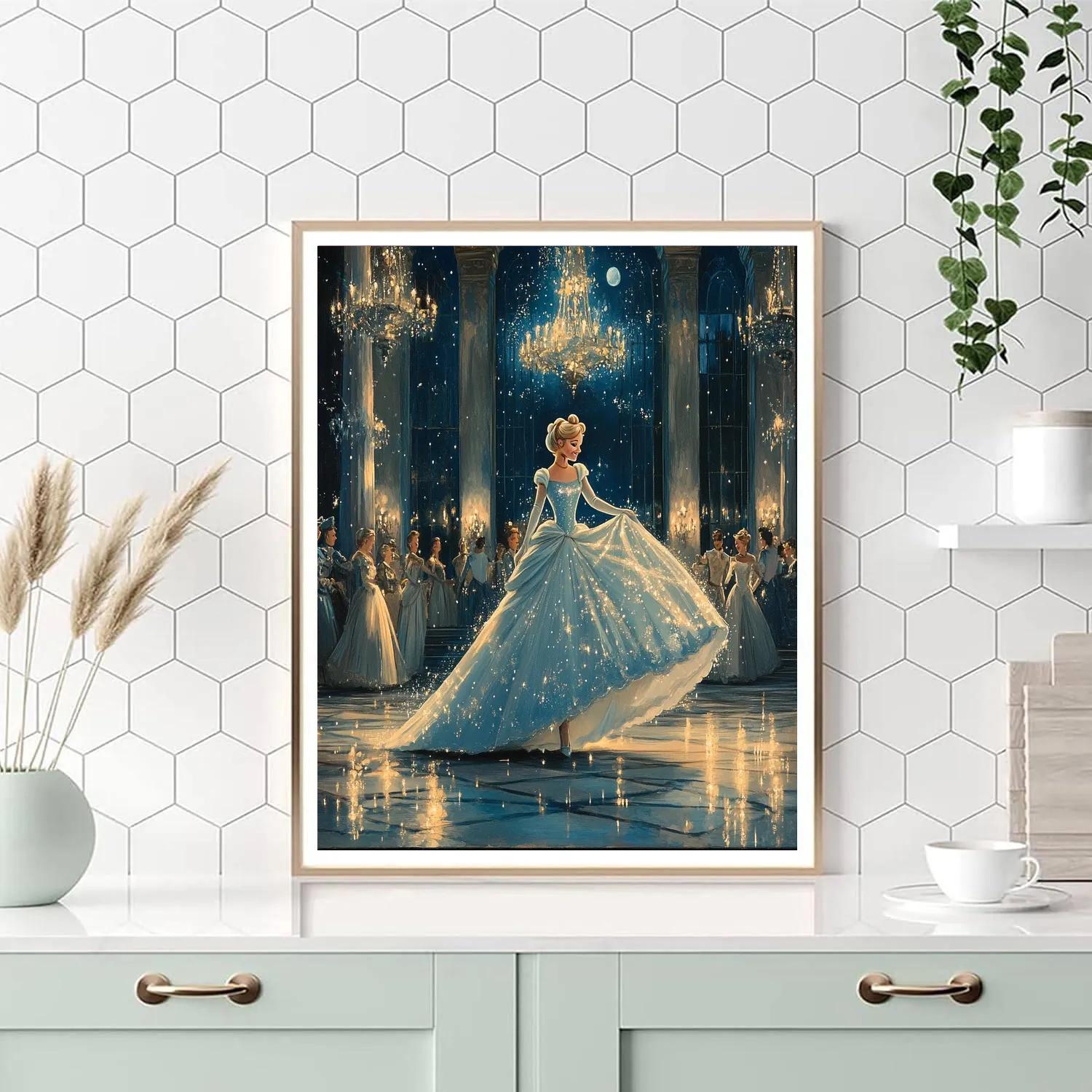 Cinderella Ballroom Dream Disney Inspired Painting by numbers kit