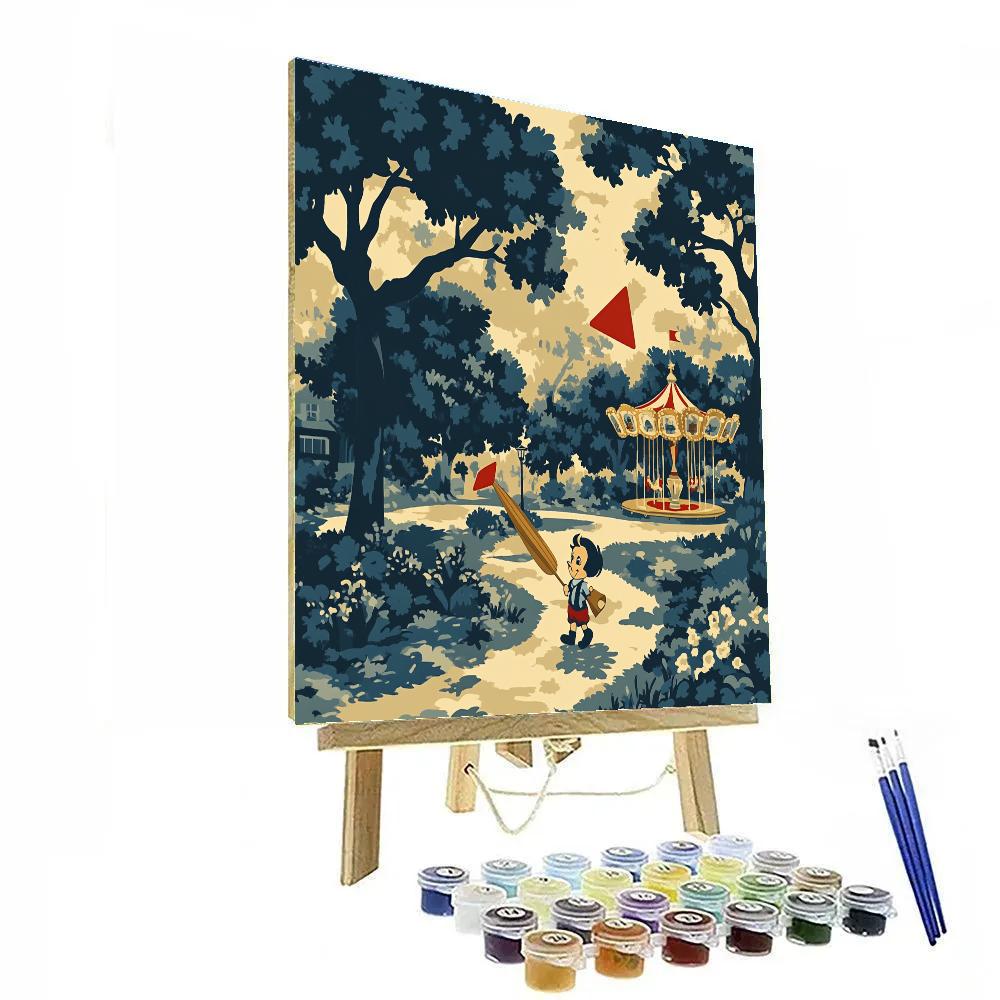 Pinocchio Puppet Park Disney Inspired Painting by numbers kit