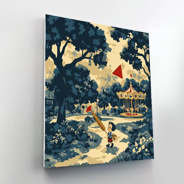 Pinocchio Puppet Park Disney Inspired Painting by numbers kit