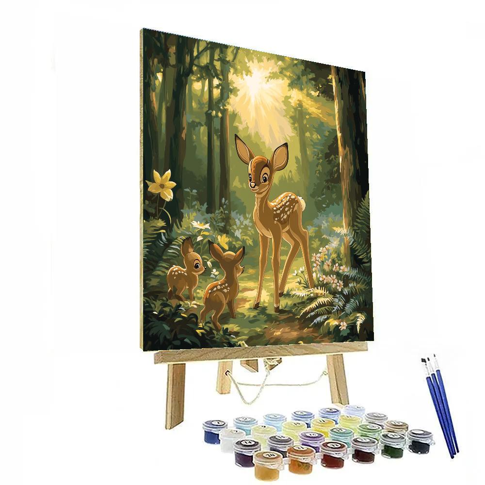 Bambi Forest Friends Disney Inspired paint by color