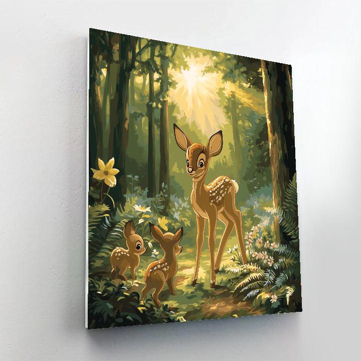 Bambi Forest Friends Disney Inspired paint by color