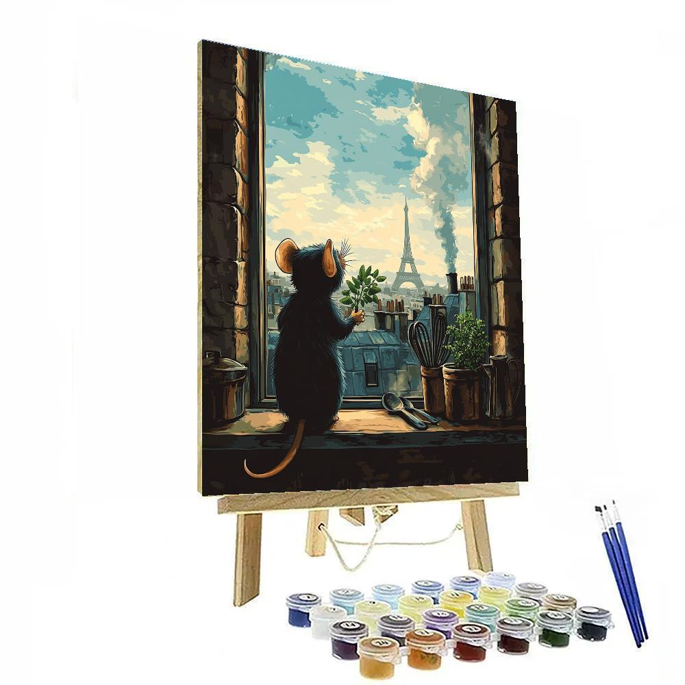 Ratatouille Paris Kitchen Disney Inspired painting number kit