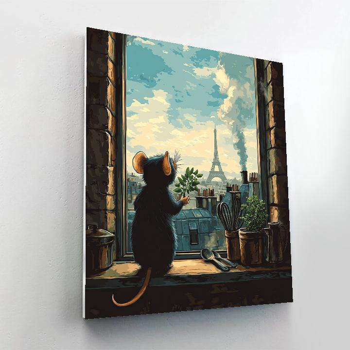 Ratatouille Paris Kitchen Disney Inspired painting number kit