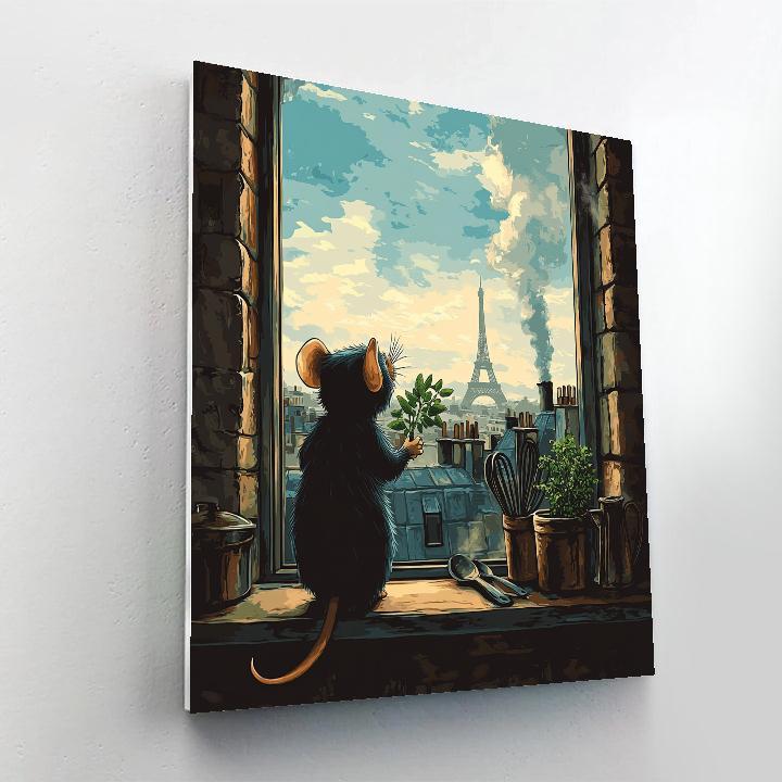Ratatouille Paris Kitchen Disney Inspired painting number kit