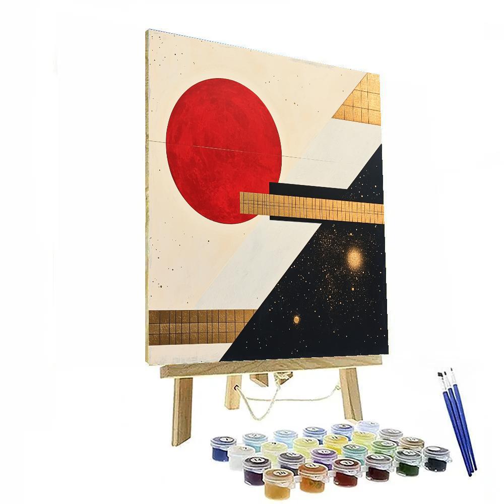 Kazimir Malevich Inspired Structural Orbit paint by number