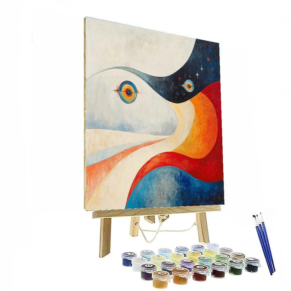 Joan Miró Inspired Playful Abstract Harmony paint by numbers