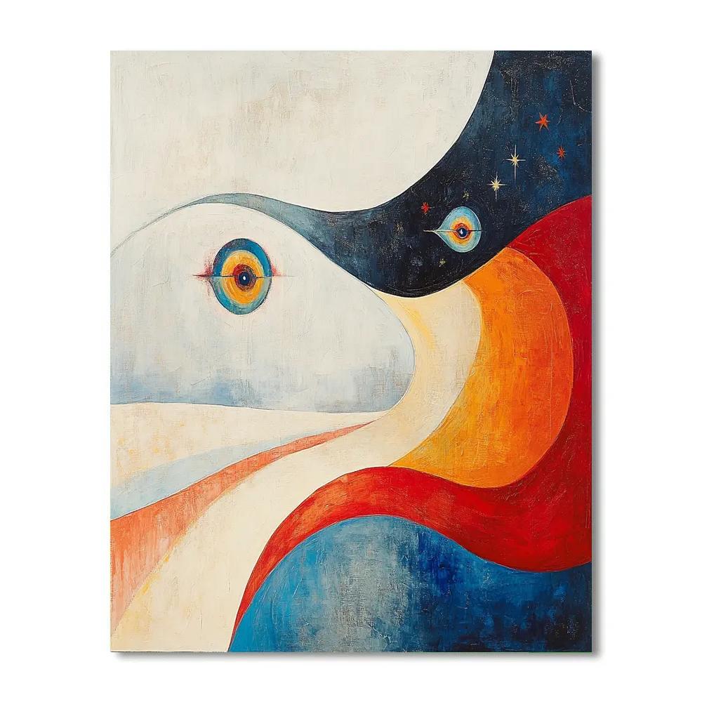 Joan Miró Inspired Playful Abstract Harmony paint by numbers