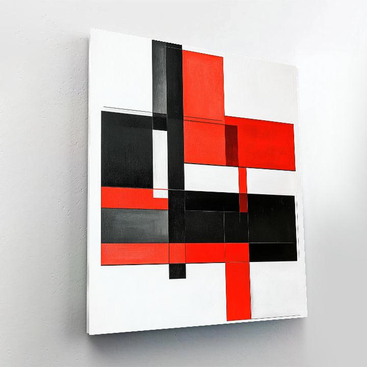 Kazimir Malevich Inspired Geometric Harmony paint by numbers