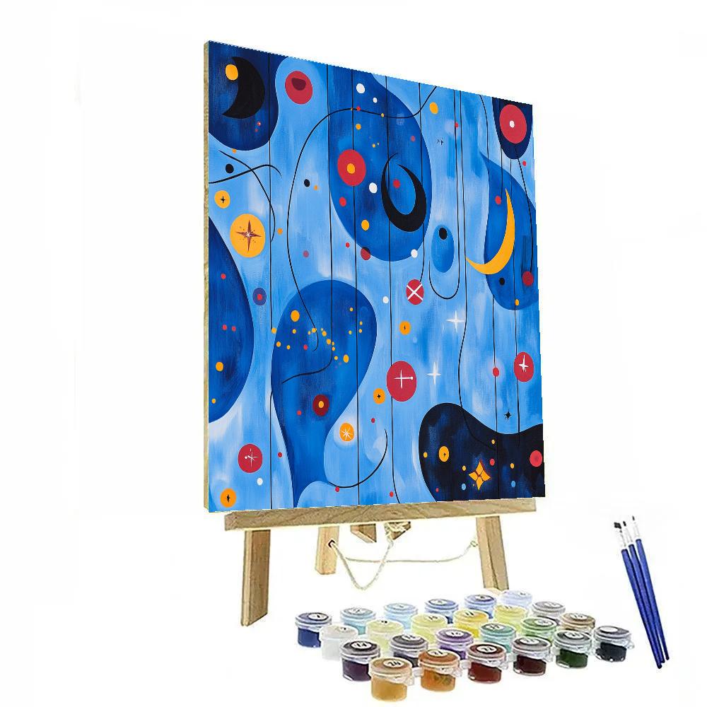 Joan Miró Inspired Celestial Rhythm painting number kit