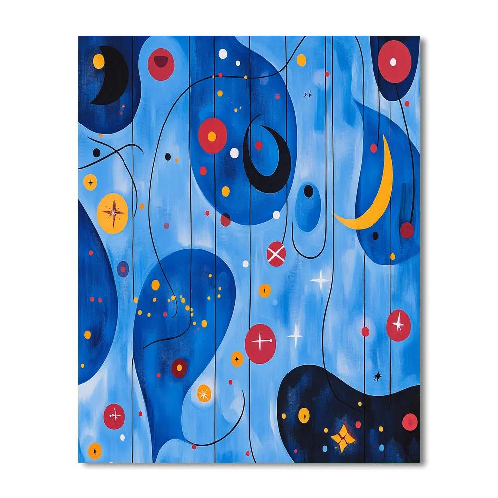 Joan Miró Inspired Celestial Rhythm painting number kit
