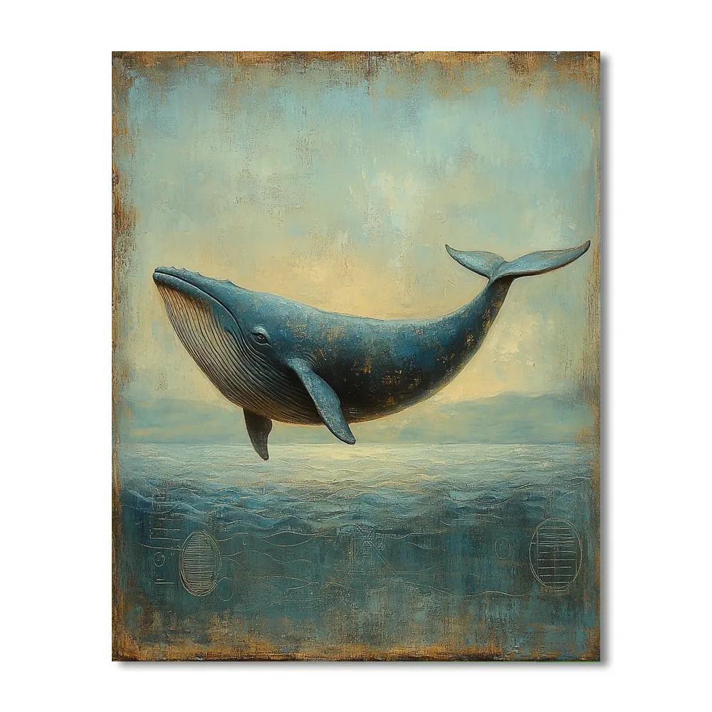 Leonardo Da Vinci Inspired Oceanic Colossus Study painting number kit