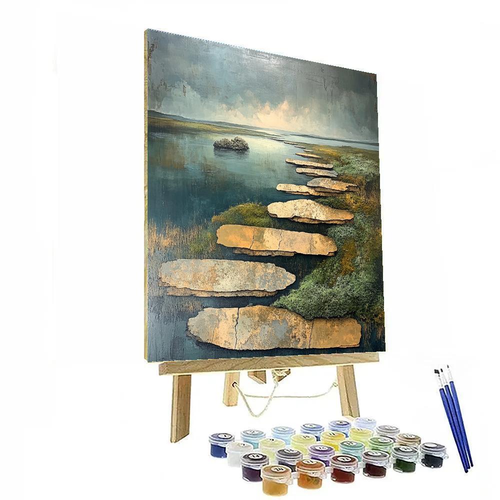 Max Ernst Inspired Mossland Dreamscape Paint by numbers art