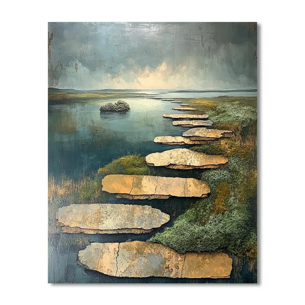 Max Ernst Inspired Mossland Dreamscape Paint by numbers art