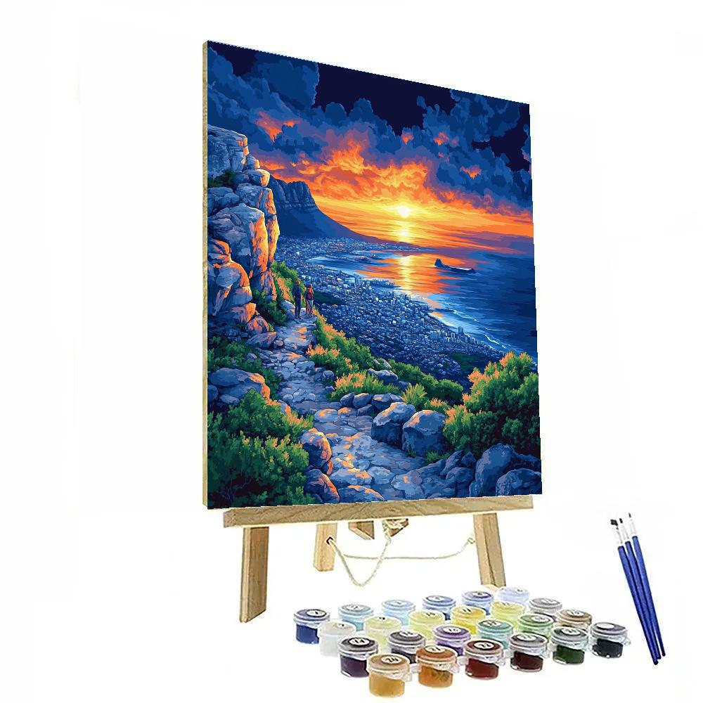 Table Mountain Sunset Panorama Cape Town South Africa Paint by numbers kits