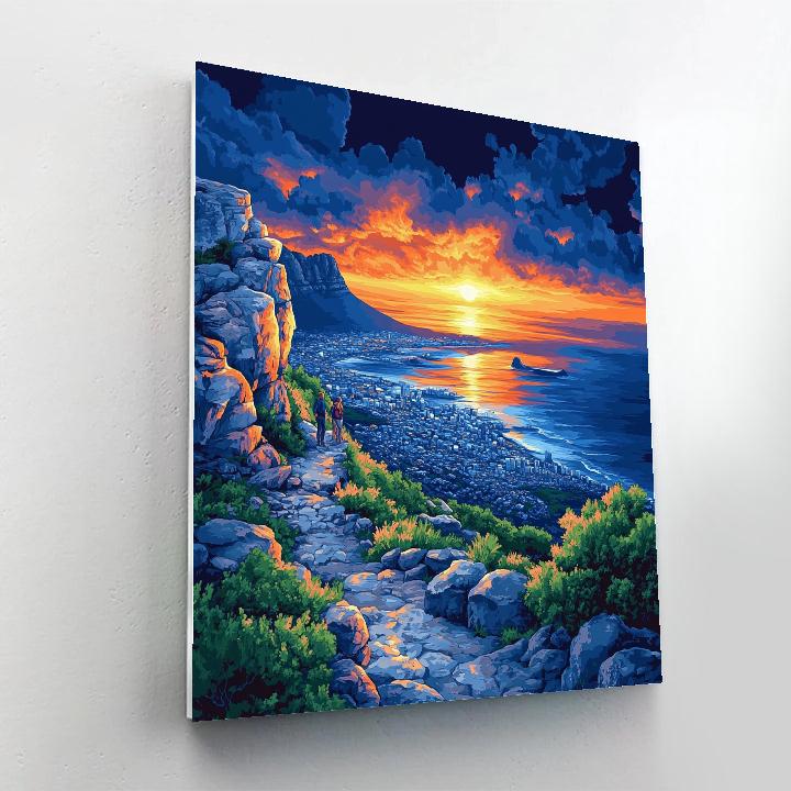 Table Mountain Sunset Panorama Cape Town South Africa Paint by numbers kits