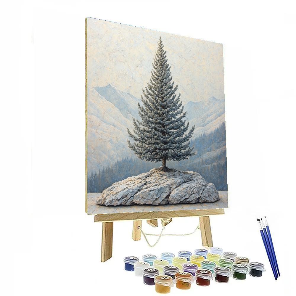 Michelangelo Inspired Granite Pine Sentinel paint by number