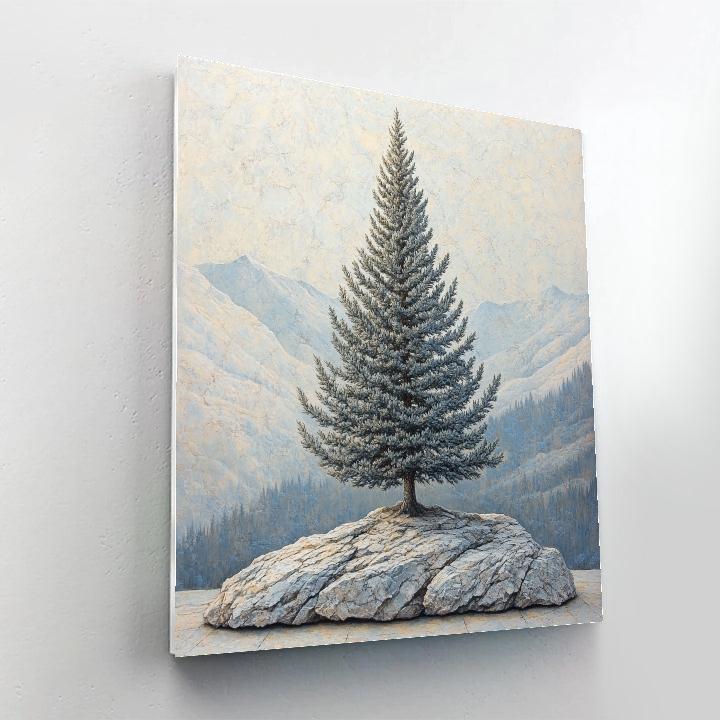 Michelangelo Inspired Granite Pine Sentinel paint by number