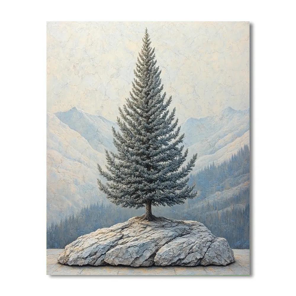 Michelangelo Inspired Granite Pine Sentinel paint by number