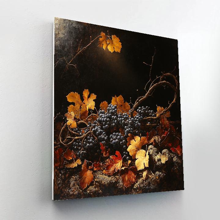 Caravaggio Inspired Memento Mori With Withering Vines DIY paint by numbers