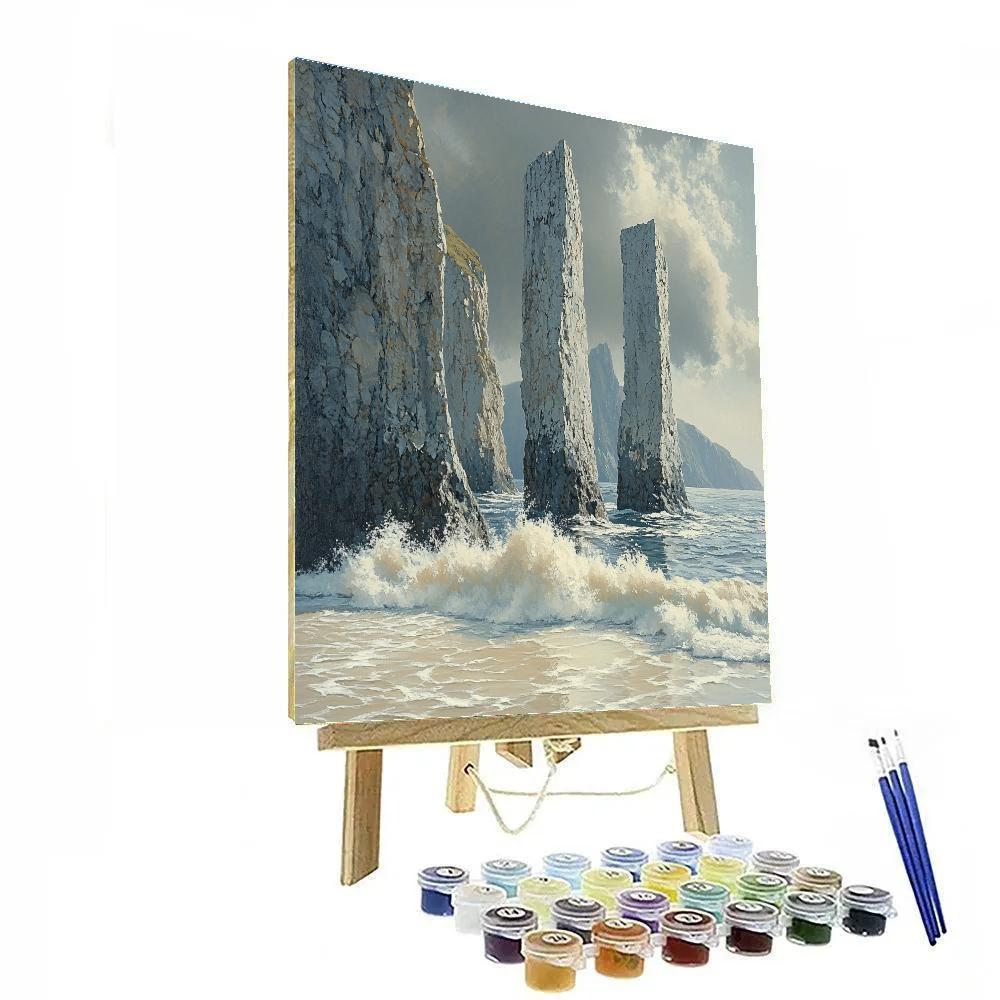 Michelangelo Inspired Celestial Tidal Columns paint by color