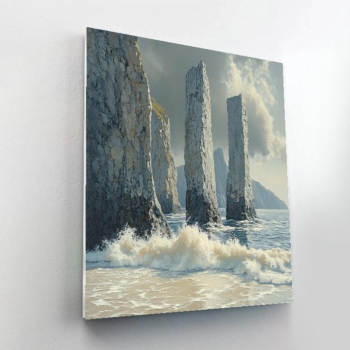 Michelangelo Inspired Celestial Tidal Columns paint by color