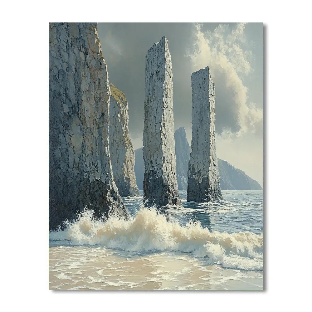 Michelangelo Inspired Celestial Tidal Columns paint by color