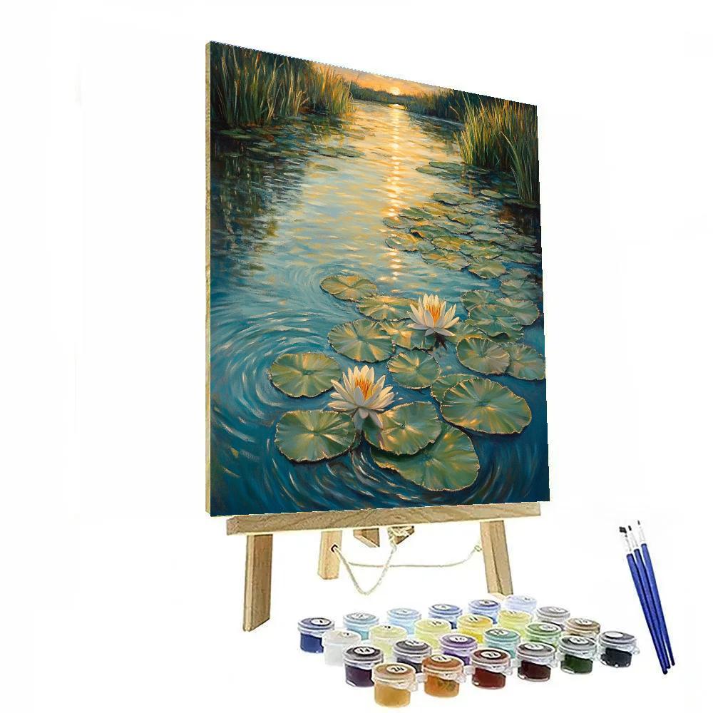 Edgar Degas Inspired Water Lily Breeze painting number kit